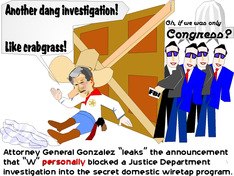 RW Spisak Cartoonist - Stopping the Investigators